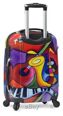 Dejuno 3 Pièces Poids Léger Hard Shell Spinner Upright Luggage Set Jazz
