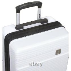 Dejuno Ashford 3-pc Hardside Spinner Tsa Combinaison Lock Luggage Set Blanc