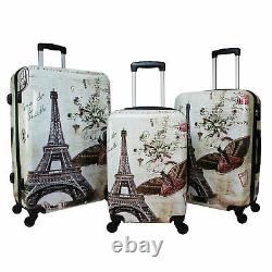 Destination World Traveler 3 Pièces Hardside Spinner Luggage Set Paris