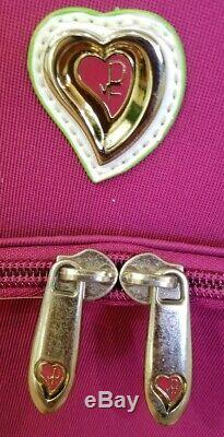 Diane Von Furstenberg Rose Valise Bagage À Main Set Heart Love Logo