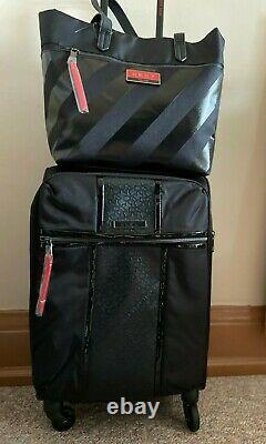 Dkny Black Cabin Suitcase & Handbag Set Designer Travel In Style Lightweight New