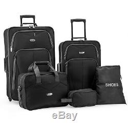 Elite Bagages Whitfield 5 Pièces Softside Léger Roulement Luggage Set
