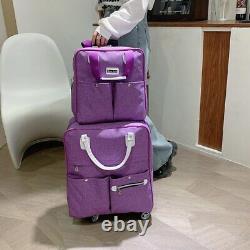 Ensemble de 2 pièces : sac à roulettes pour femmes, sac à dos de voyage pour filles, sacs à roulettes valise bagage.