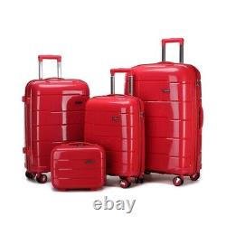 Ensemble de bagages 4 sets de qualité supérieure avec 4 roues, design de spinner à coque rigide, léger