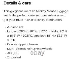 Ensemble de bagages Disney Mickey Mouse de 3 pièces par FUL