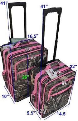Ensemble de bagages Explorer Bag en matériau Mossy Oak 20 pouces 24 pouces 2 pièces NEUF