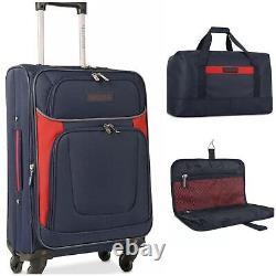 Ensemble de bagages NAUTICA Oceanview 3 pièces (valise, bagage à main) avec trousse de toilette et sac de voyage.