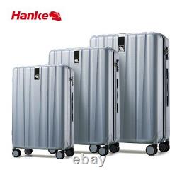Ensemble de bagages à roulettes 3 pièces : Valise à chariot, valise de voyage et valise à roulettes à spinner.