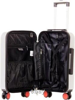 Ensemble de bagages à roulettes Air Canada Magnum Spinner-2 pièces - Valise de voyage à chariot-ABS (argent)