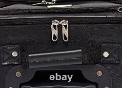 Ensemble de bagages à roulettes souples American Tourister Fieldbrook XLT, noir, 4 pièces.