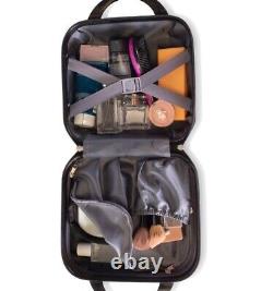 Ensemble de bagages cosmétiques rigides à deux pièces avec accents en gemmes pour bagage à main