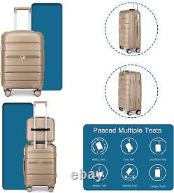 Ensemble de bagages de cabine de 20 pouces et de trousses à cosmétiques miniatures de 14 pouces en bagages rigides pour voyager.