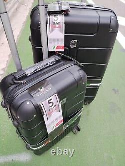 Ensemble de bagages de voyage 2 pièces 20 et 26, valise à 8 roues spinner en polycarbonate rigide