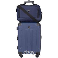Ensemble de bagages de voyage Travelers Club Sky, bleu marine, 3 pièces.