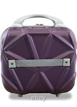 Ensemble de bagages de voyage en dur pour le week-end avec 2 pièces AMKA Gem, couleur violette.