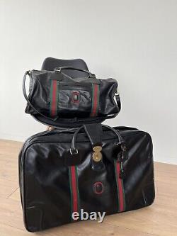 Ensemble de bagages en cuir vintage italien Principe - Sac de voyage + Valise - Garde-robe de voyage