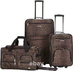 Ensemble de bagages léopard à 3 pièces de taille unique (OSFA) F165