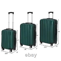 Ensemble de bagages multifonctionnels 3-en-1 3 pièces en vert foncé