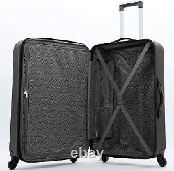 Ensemble de bagages noir 4 pièces, valise et sac à main avec roues pour voyage en avion