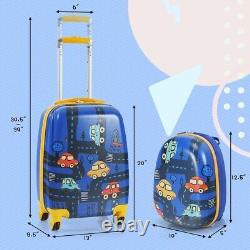 Ensemble de bagages pour enfants - Sac à roulettes de voyage et sac à dos à roulettes pour garçons et filles