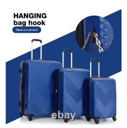 Ensemble de bagages rigides 3 pièces Travelhouse, valise extensible légère à coque dure