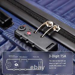 Ensemble de bagages rigides 3 pièces avec valise à double roulettes spinner et serrure TSA 20'