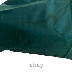 Ensemble de sacs de voyage Polo Ralph Lauren 4 pièces en toile verte avec garniture marron style vintage des années 90.