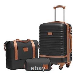 Ensemble de valises 3 pièces Ensemble de bagages de cabine 3 pièces (DB/TB/20) Noir