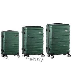 Ensemble de valises à roulettes Mazam 3PCS avec cadenas TSA et étui rigide de rangement vert pour voyage