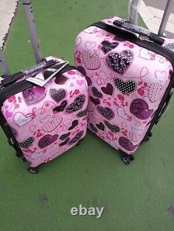 Ensemble de valises de voyage 2 pièces en matériau rigide extra léger, imperméable et extensible