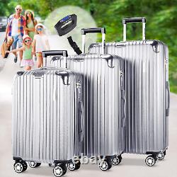 Ensemble de valises et bagages de voyage 3 pièces en coque rigide avec design élégant Trav