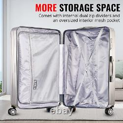 Ensemble de valises et bagages de voyage 3 pièces en coque rigide avec design élégant Trav