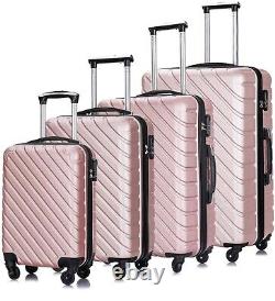 Ensemble de valises rigides Apelila 4PC 18-28 pouces en ABS avec roues pivotantes
