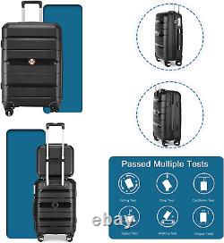 Ensemble de voyage Somago avec bagage cabine 20IN et valises cosmétiques miniatures de 14IN, en matériau rigide.