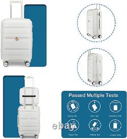 / Ensemble de voyage avec bagage cabine de 20 pouces et mini trousses cosmétiques de 14 pouces en bagage rigide
