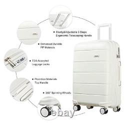 Ensembles de bagages Oyway, ensemble de valises 3 pièces Bagage à main 11 pièces Blanc