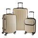 Euro Style Collection 3 Pièces Sets De Bagages Abs Trolley Spinner Valise