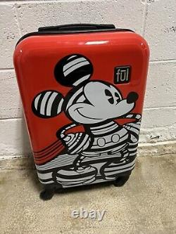 Ful Disney Mickey Mouse 3pc Hardside Spinner Bagage Set 29, 25, 21 Rouge Nouveau