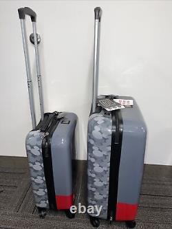 Ful Disney Mickey Mouse Gray/red Hard Suitcase Bagage Set 25+ 21 T.n.-o.! - Rares