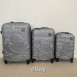 Ful Disney Micky Mouse Ful Bagage Spinner'silver' 3 Pc. Ensemble 21 25 29