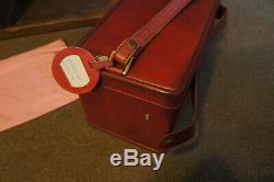 Hartmann Vintage Luggage Clean Rouge 3 Pc Sac Et Maquillage Vtg Train Case Set Retro