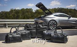 Jeu de bagages Aston Martin Vantage 7 pièces en cuir noir et bleu spectral économisez