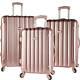 Kensie Bagages 3 Pc Extensible Dur Side Luggage Set En Or Rose Kn-67903-rg