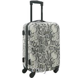 Kensie New Grey Snake Bagage 3 Pc Set Non Extensible Spinner Spinner