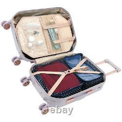 Kensie Women’s 2 Piece Shiny Diamond Luggage Set, Lavender Tsa Spinner