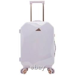 Kensie Women’s 2 Piece Shiny Diamond Luggage Set, Lavender Tsa Spinner