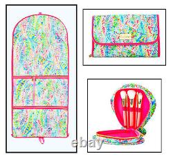 Lilly Pulitzer Catch The Wave Bagage Garment Bag Brosses Cosmetical Case