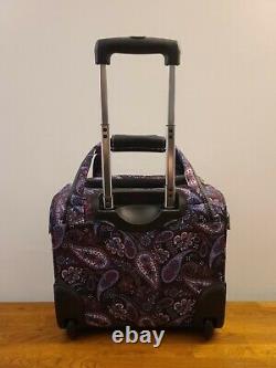 London Fog Purple Paisley Mayfair Spinner Luggage 3 Piece Set Purple Paisley