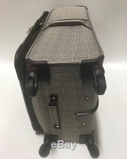 London Fog Set Devonshire Light Brown Luggage Extensible Vêtements Pour Hommes Plaid Nouveau