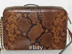 Michael Kors Jet Set Bagage Embossed Leather Large Ew Crossbody Bag Nwt198 $